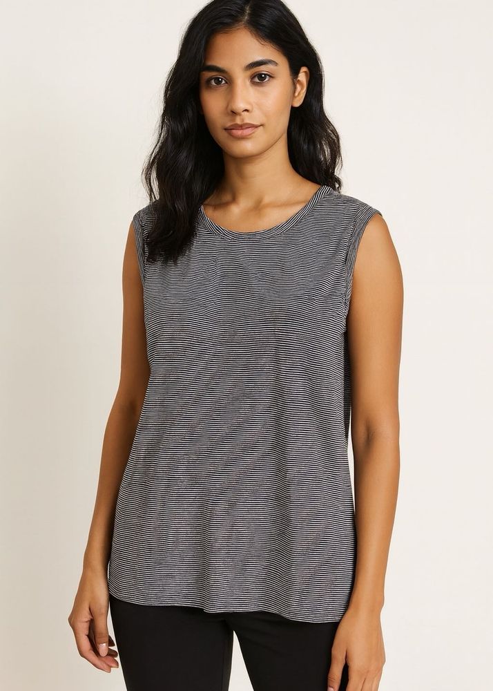 Striped Sleeveless T-Shirt