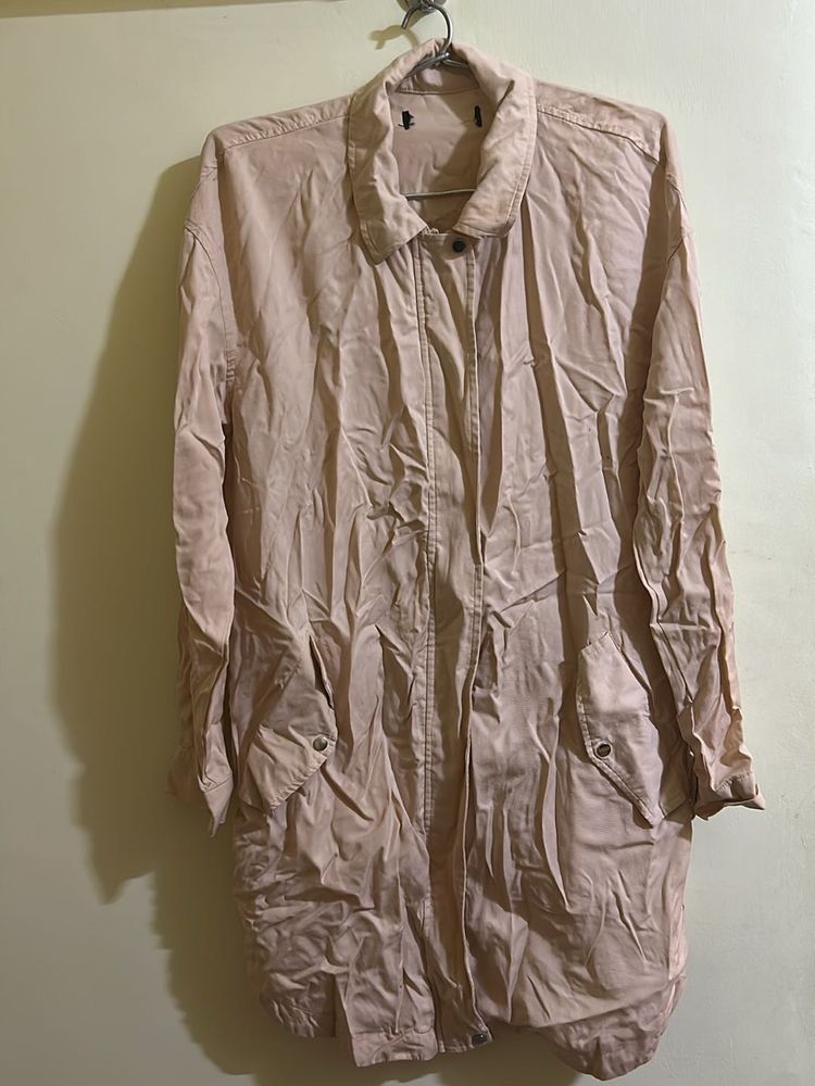Forever 21 Trench Coat With Zipper