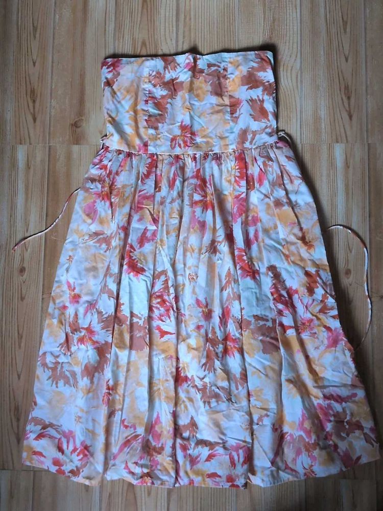 Floral Strapless Summer Dress