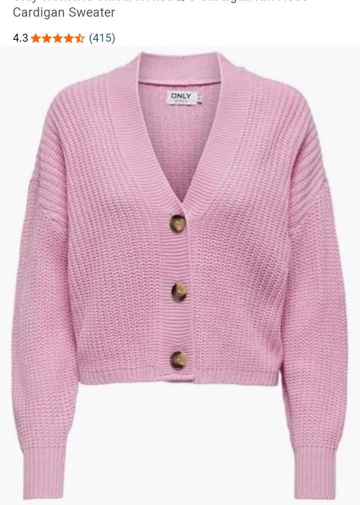 Pink Cardigan Sweater