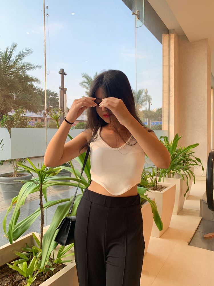Stylish White Crop Top
