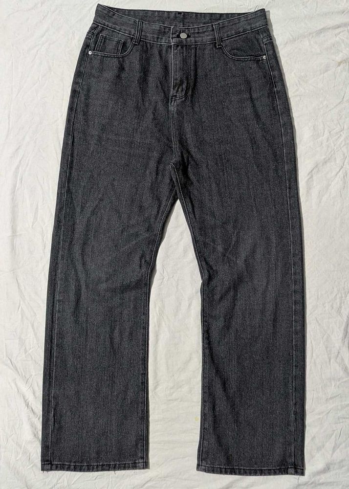 Classic Charcoal Wash Straight Leg Jeans