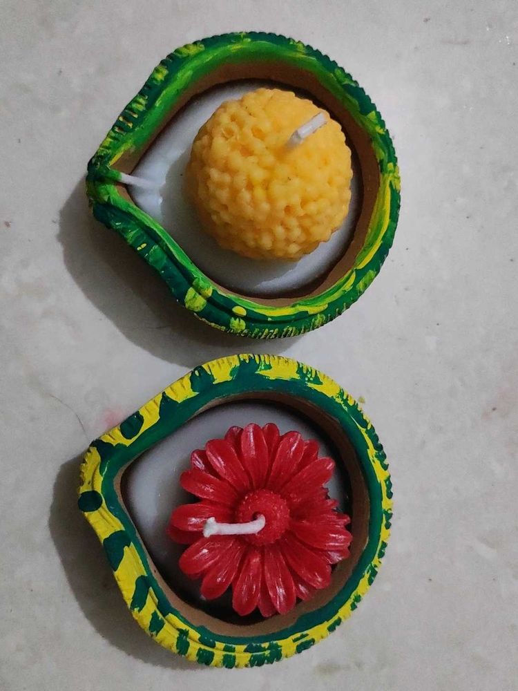 Handmade Decorative Diya scented Candles set -2
