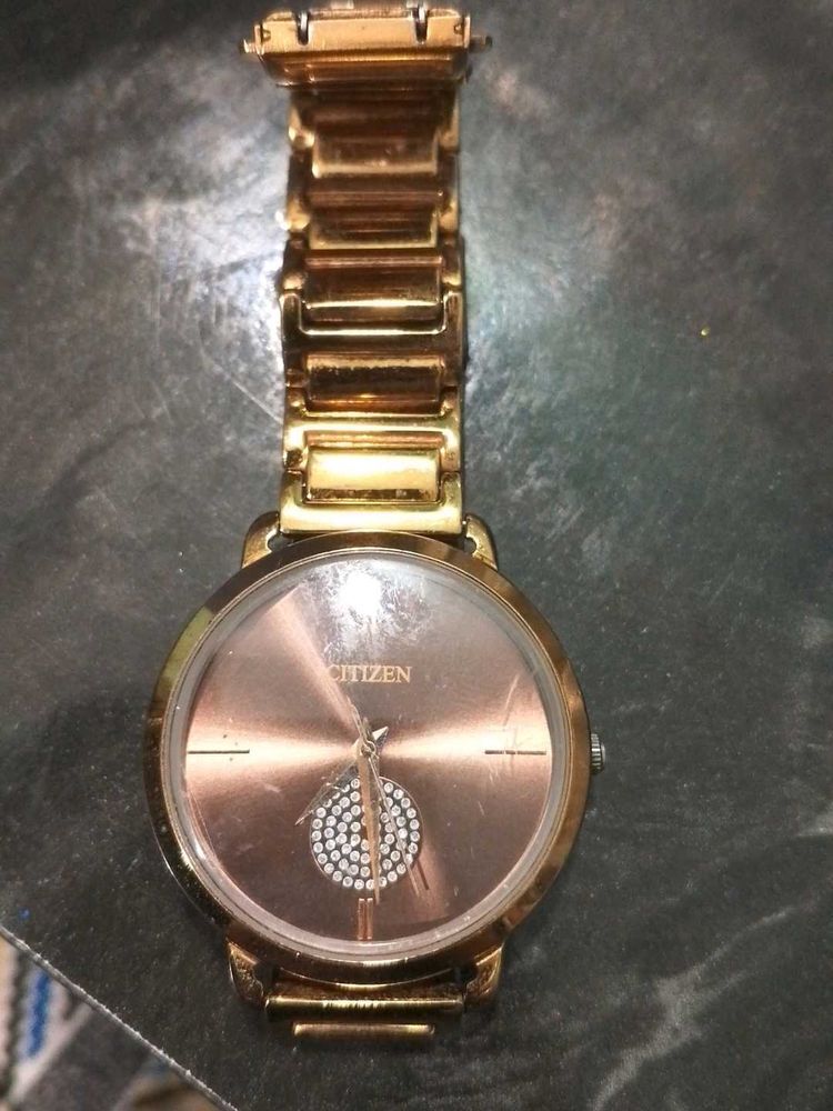 Citizen Rose Gold Watch with Crystals