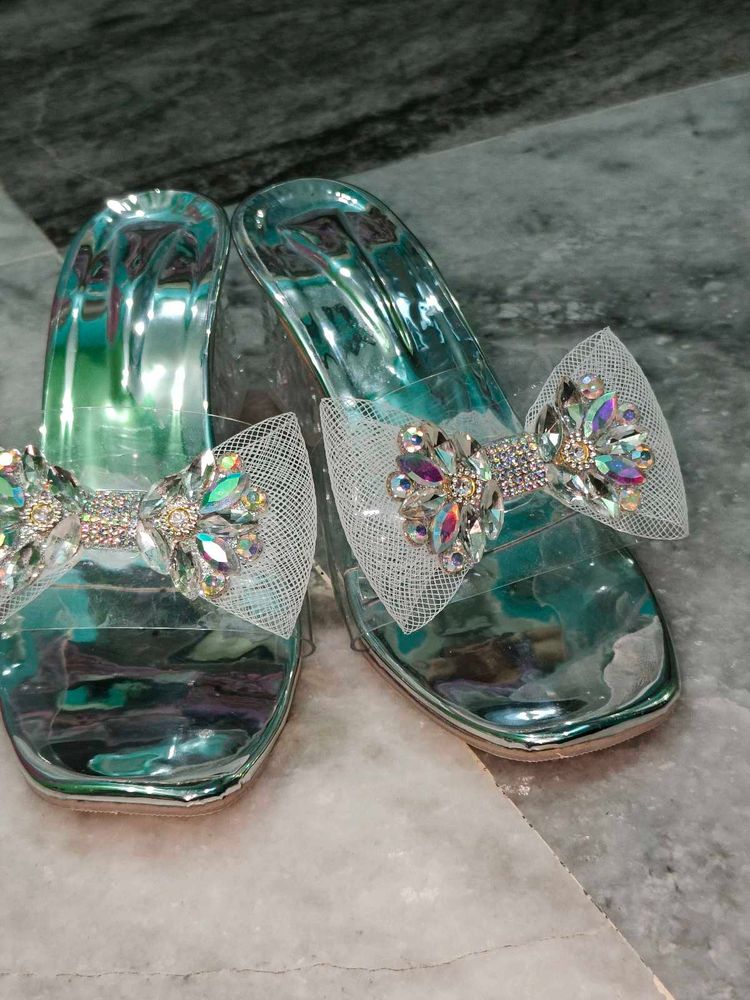 Sparkling Butterfly Embellished Heels