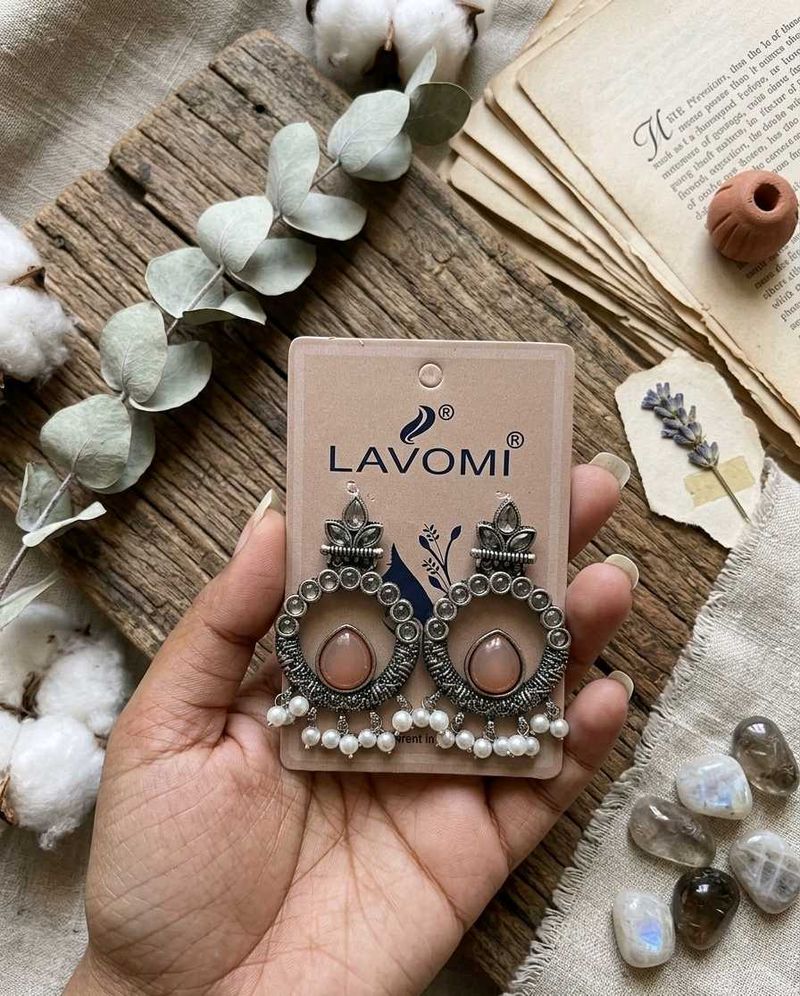 Elegant Oxidized Silver Jhumka Earrings 🖤