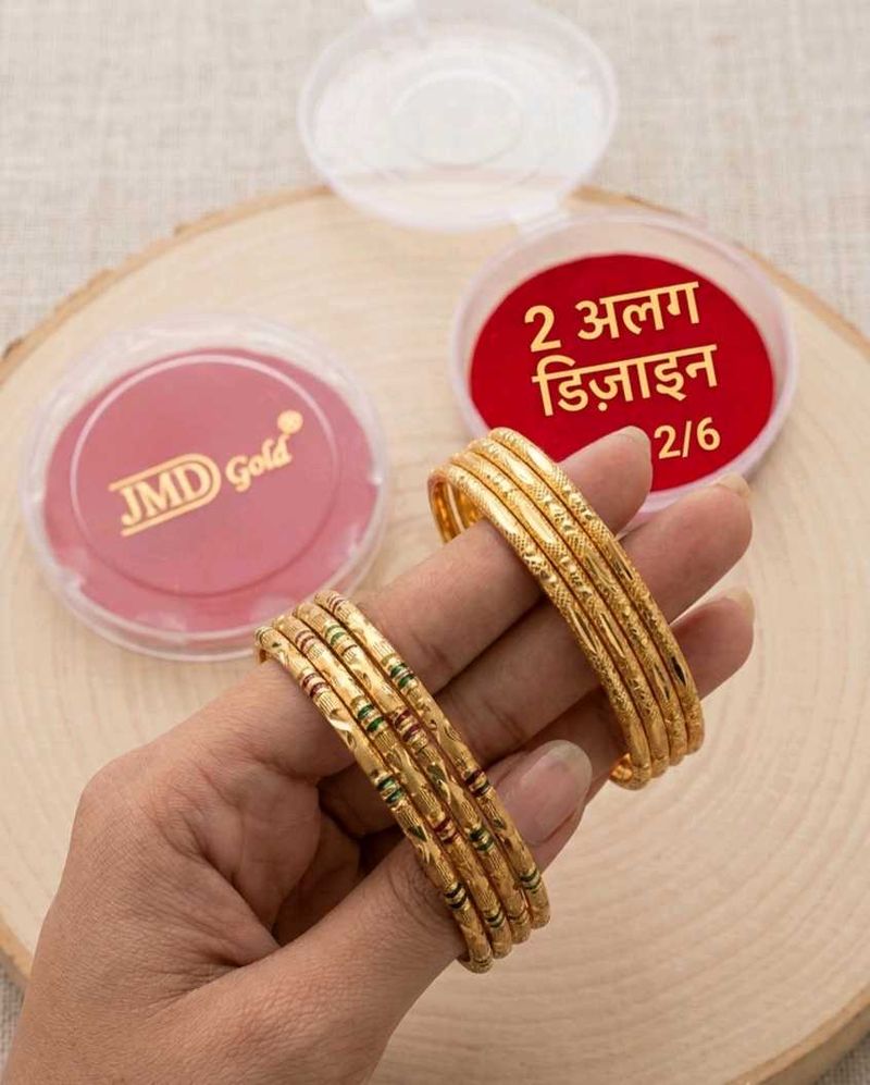Elegant Gold Plated Bangle Set
