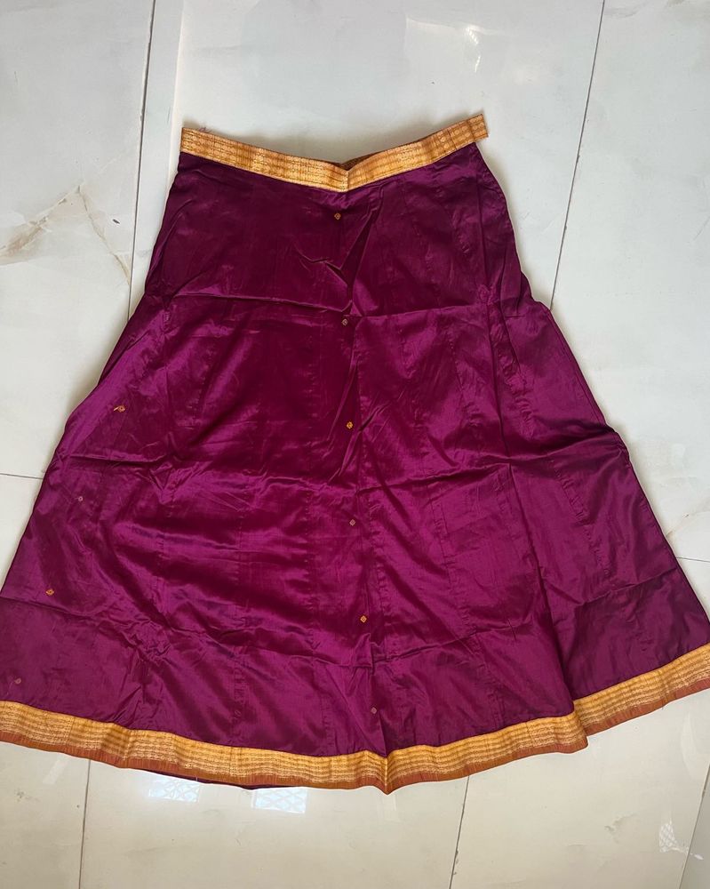 Vibrant Purple Ethnic Skirt with Dupatta