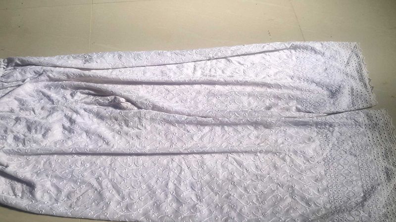 White Chikankari Palazzos