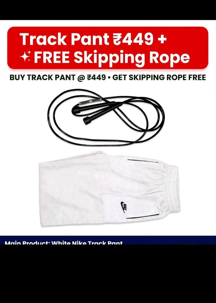 Nike track pants + Free Skipping Rope