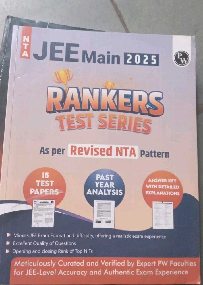 JEE Main 2025 Rankers Test Series Book