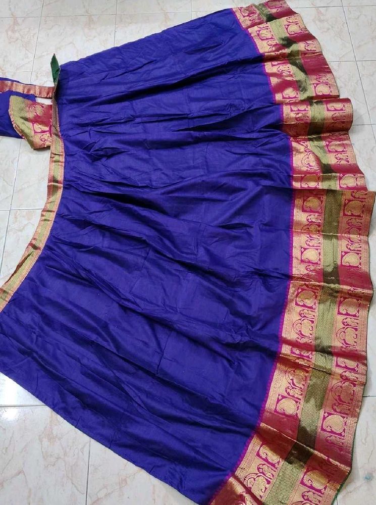Royal Blue Lehenga with Intricate Border