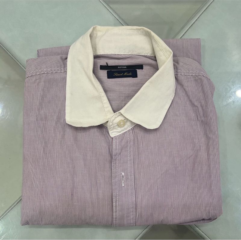 Men's Striped Button-Up Shirt