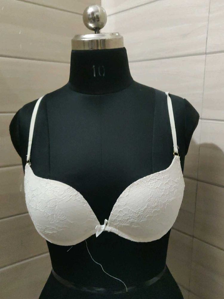 White Lace Padded Bra
