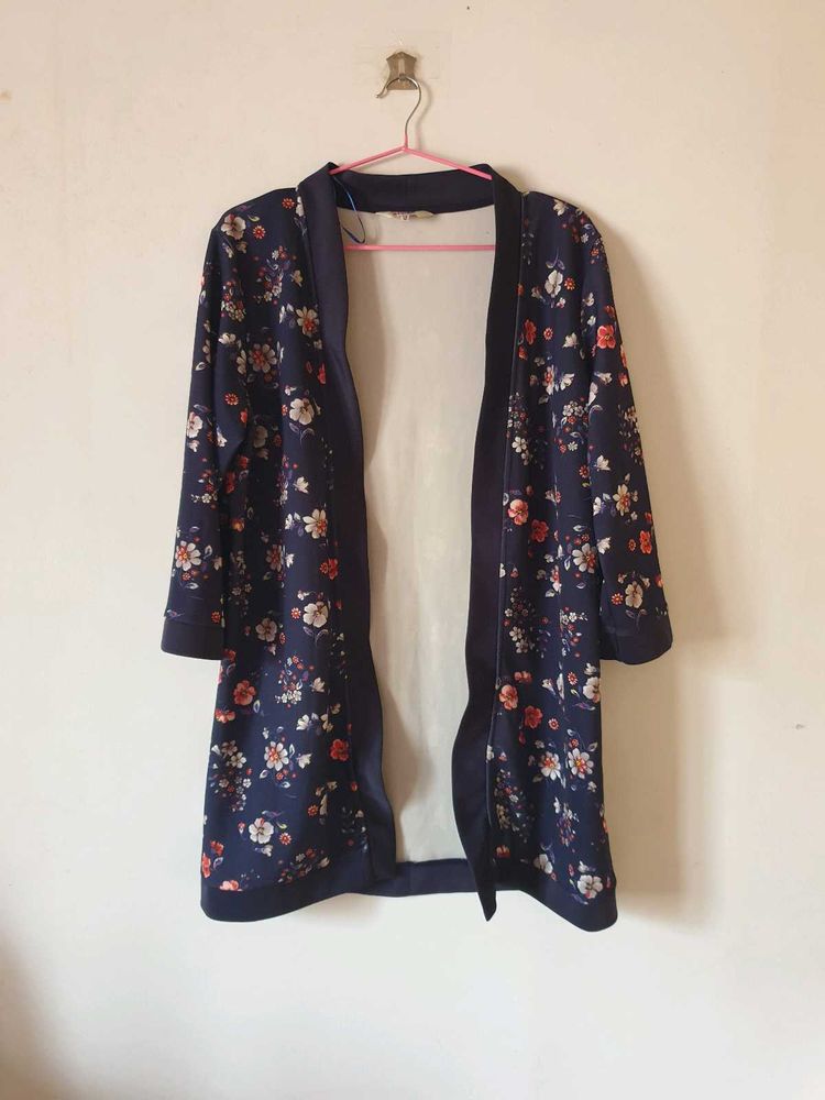 Midnight Bloom Kimono Jacket
