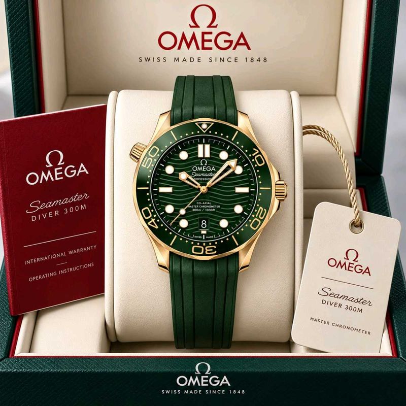 OMEGA SEAMASTER DIVER 300M – GREEN &amp; GOLD LUXURY W