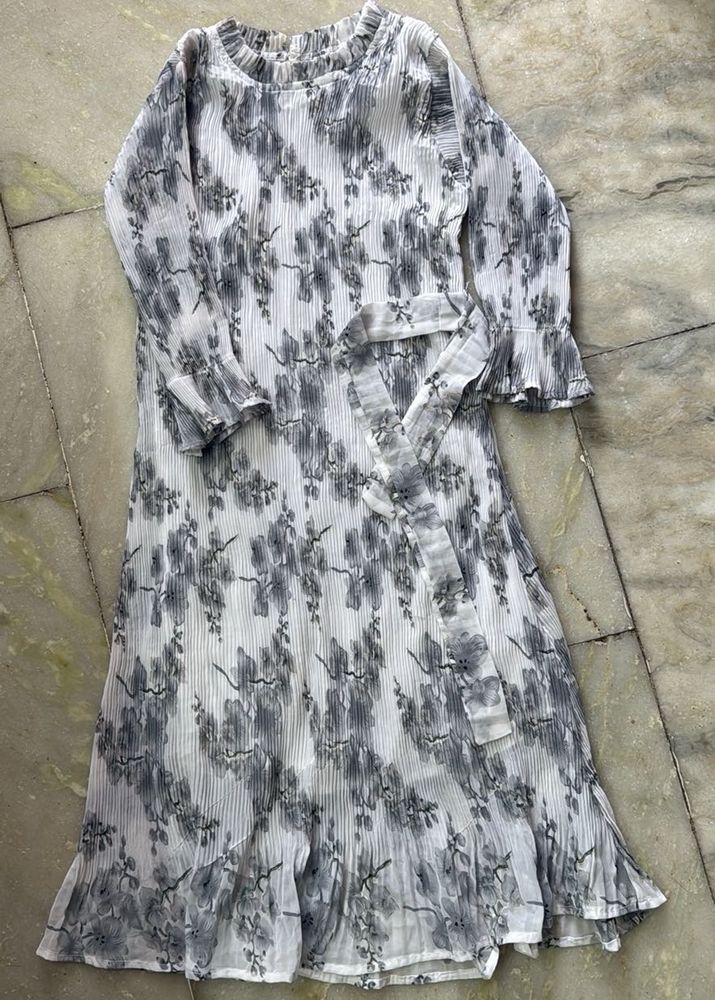 Elegant Floral Print Midi Dress