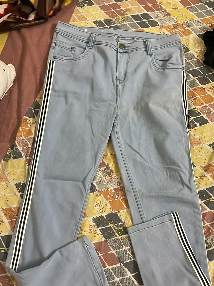 Striped Side Jeans