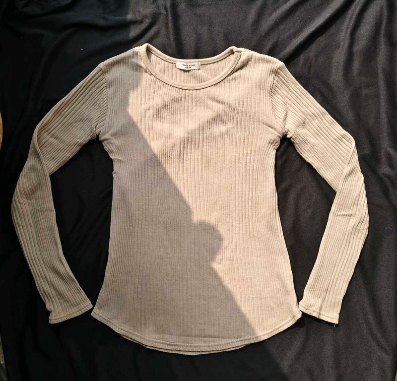 Ribbed Long Sleeve Top