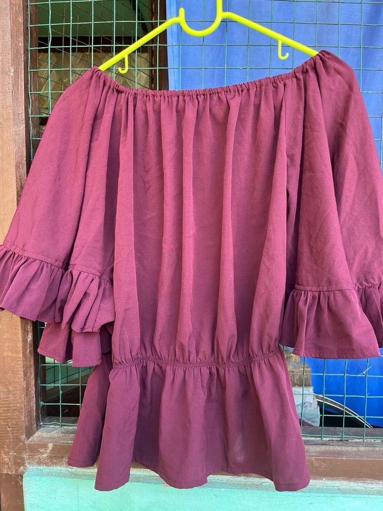 Off-Shoulder Ruffled Top
