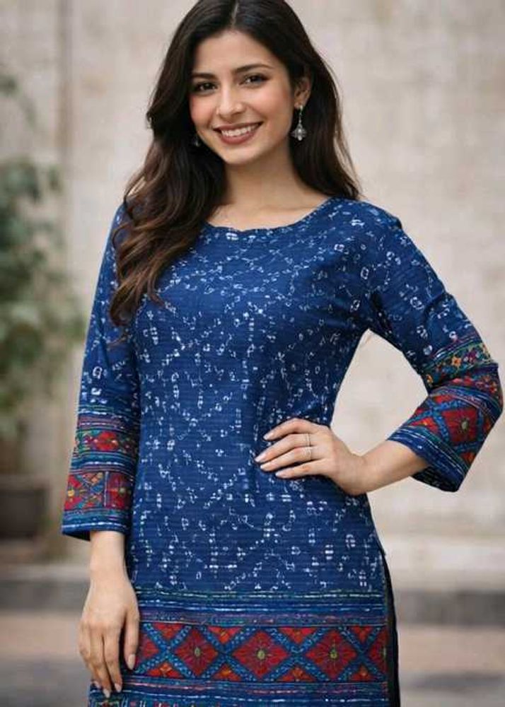 Elegant Blue Printed Kurta