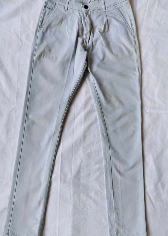 Light Blue Casual Pants