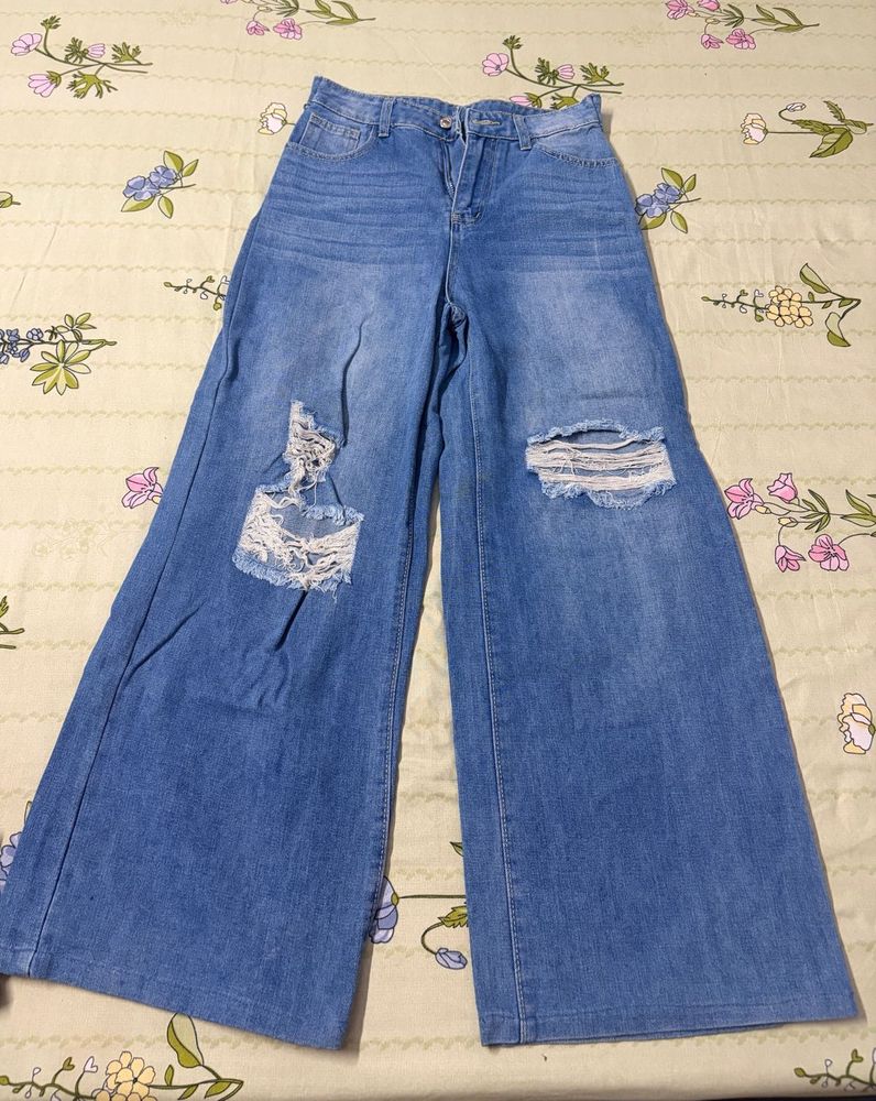 ruff Wide Leg Jeans