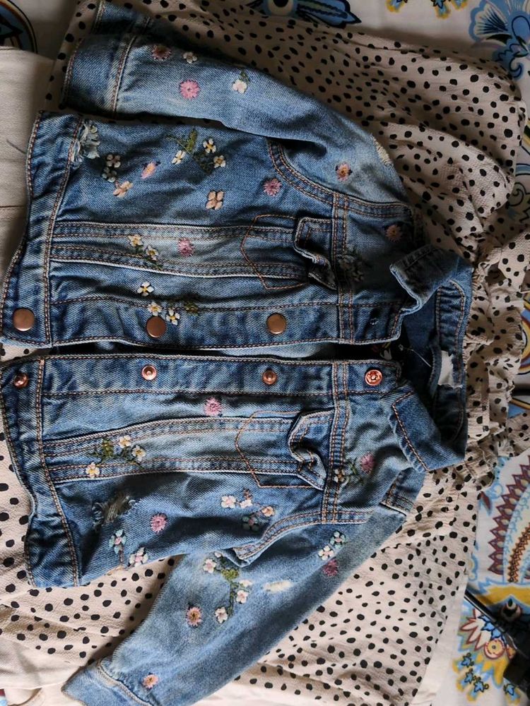Cute Embroidered Denim Jacket
