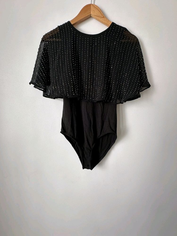 Bershka Backless Shimmer Body Suit