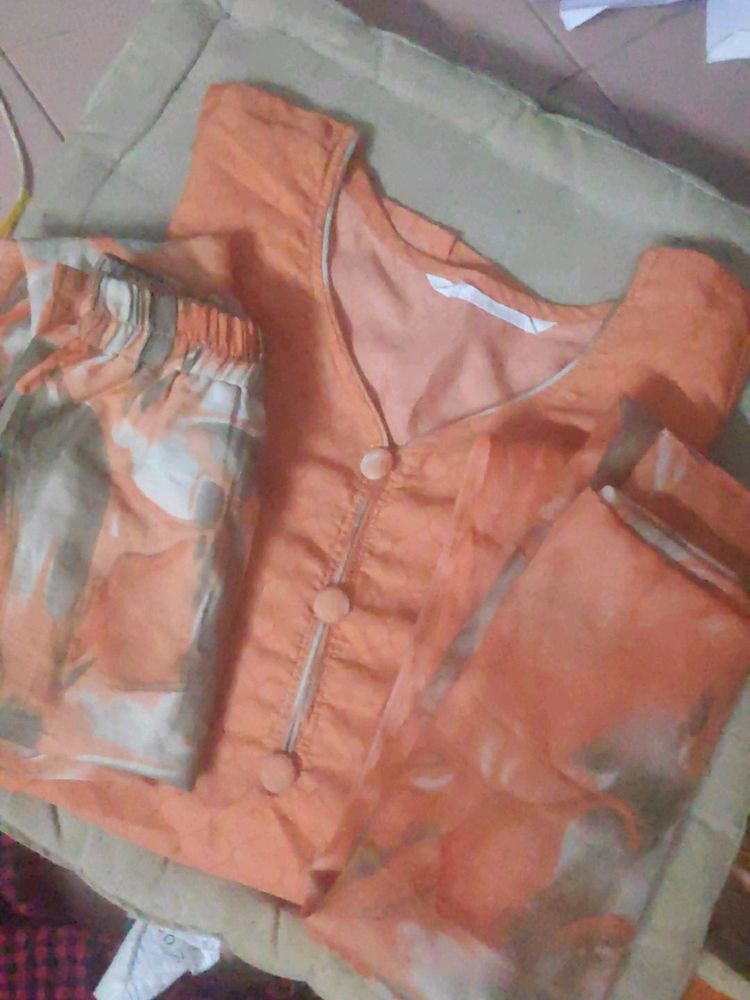 Rajnandhini Coral Kurta Set ( Women's)