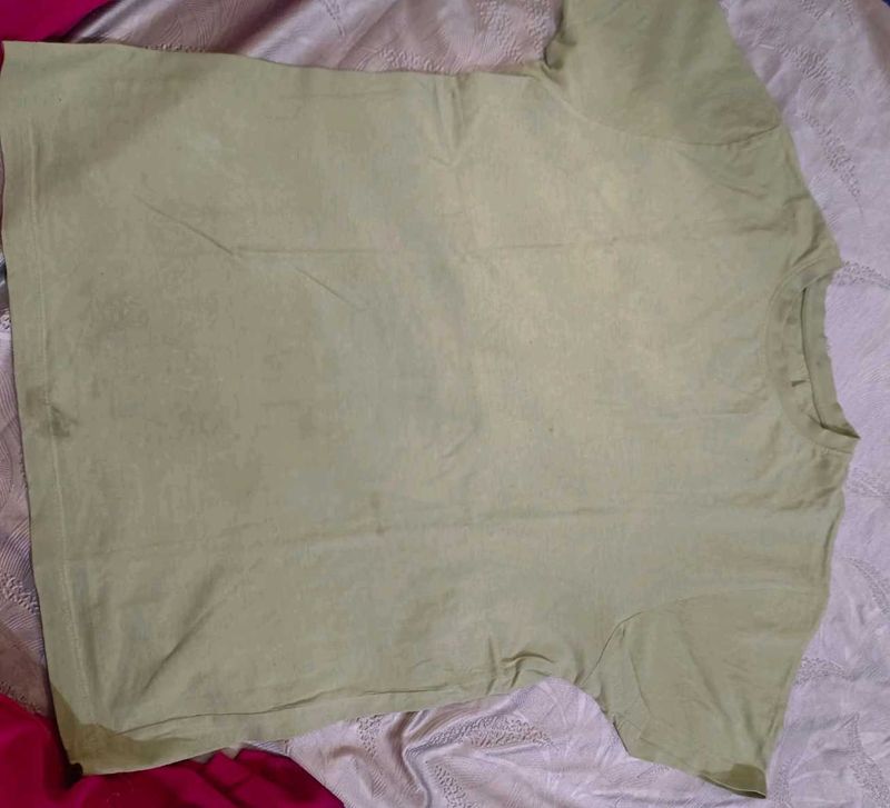💐Olive Green Basic T-Shirt