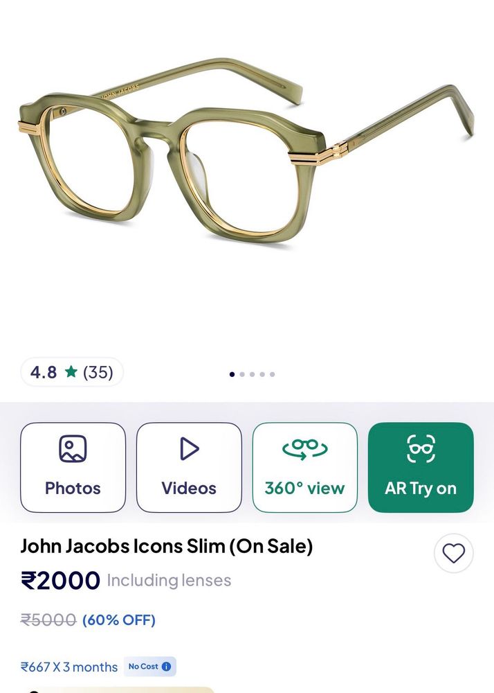 John Jacobs Icons Slim Eyeglasses