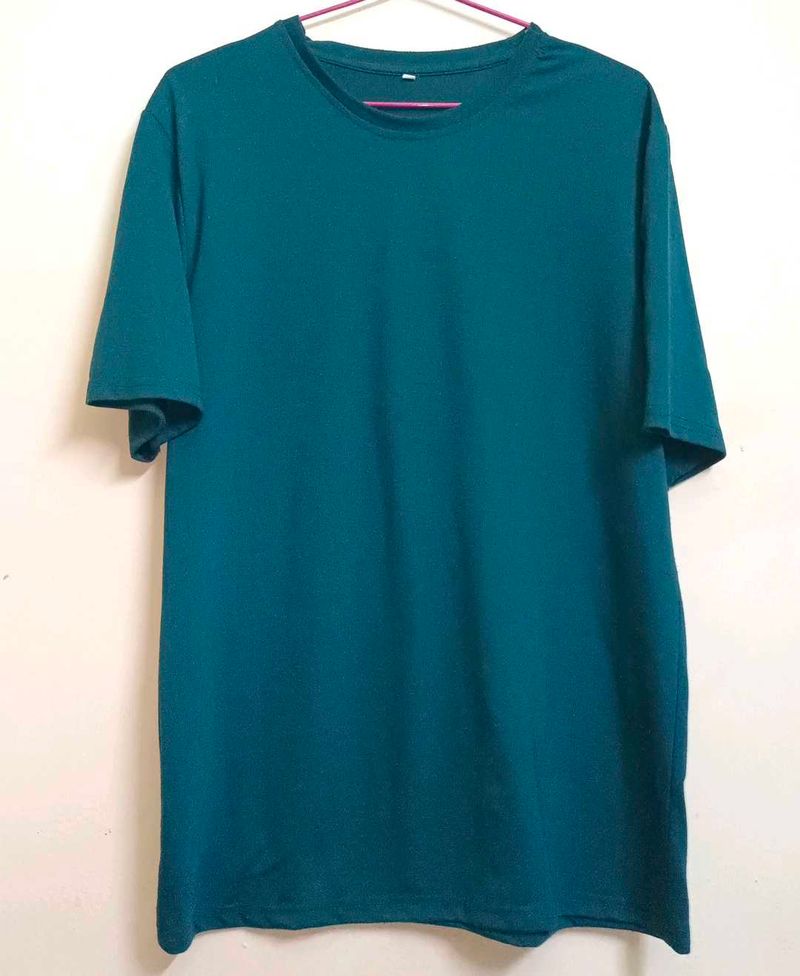 Teal Blue Basic T-Shirt