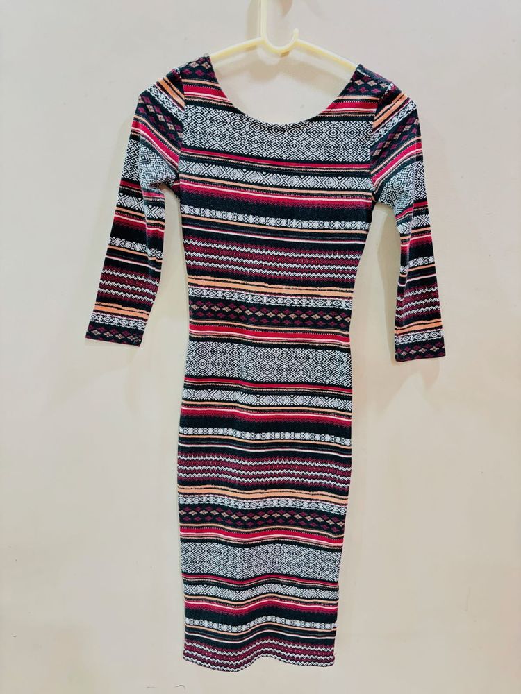 Patterned Bodycon Dress