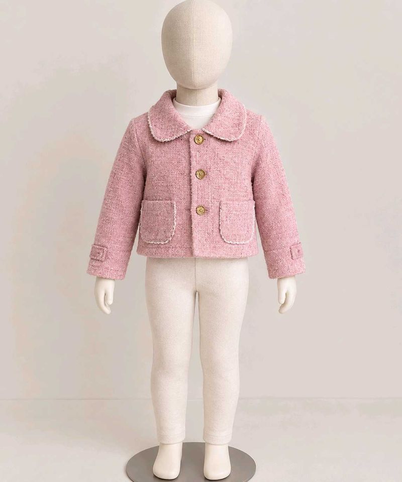 Girls Pink Knit Cardigan
