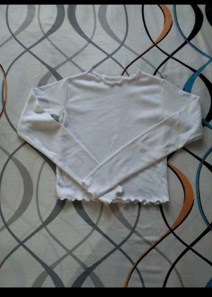 White Long Sleeve Top