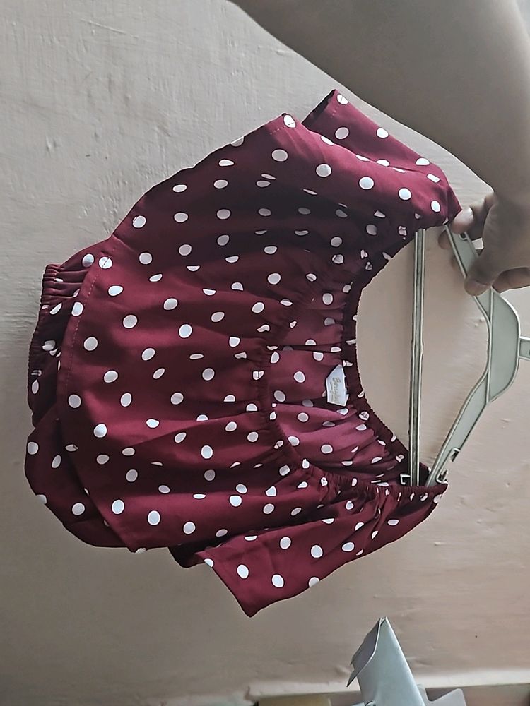 This Blouse Length, Off Shoulder Crop Top.