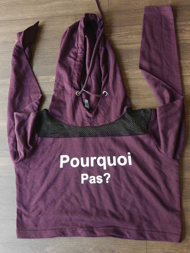 Purple Hoodie "Pourquoi Pas?"