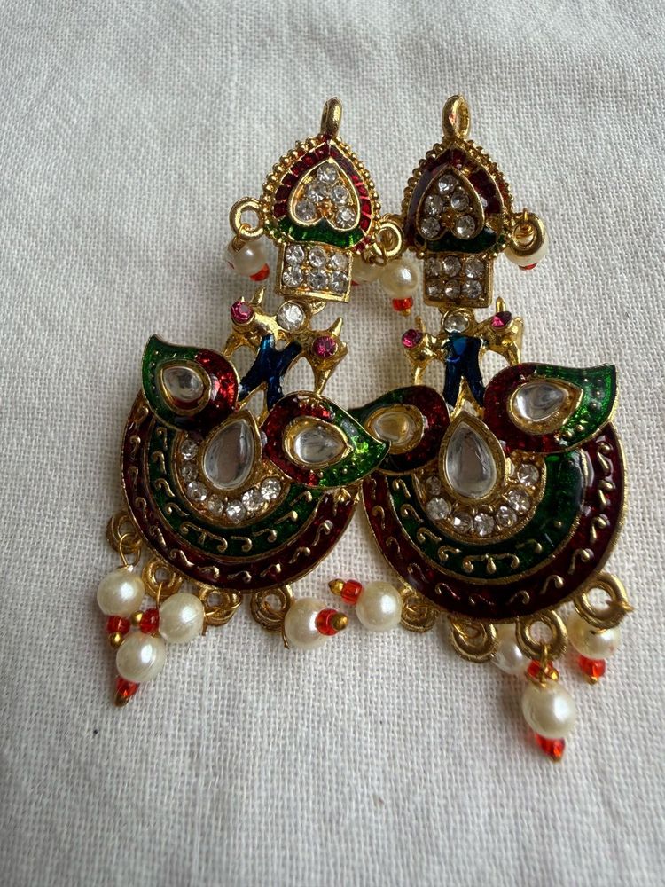 Exquisite Peacock Jhumka Earrings
