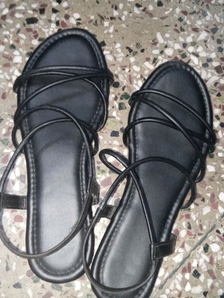 Black Strappy Sandals
