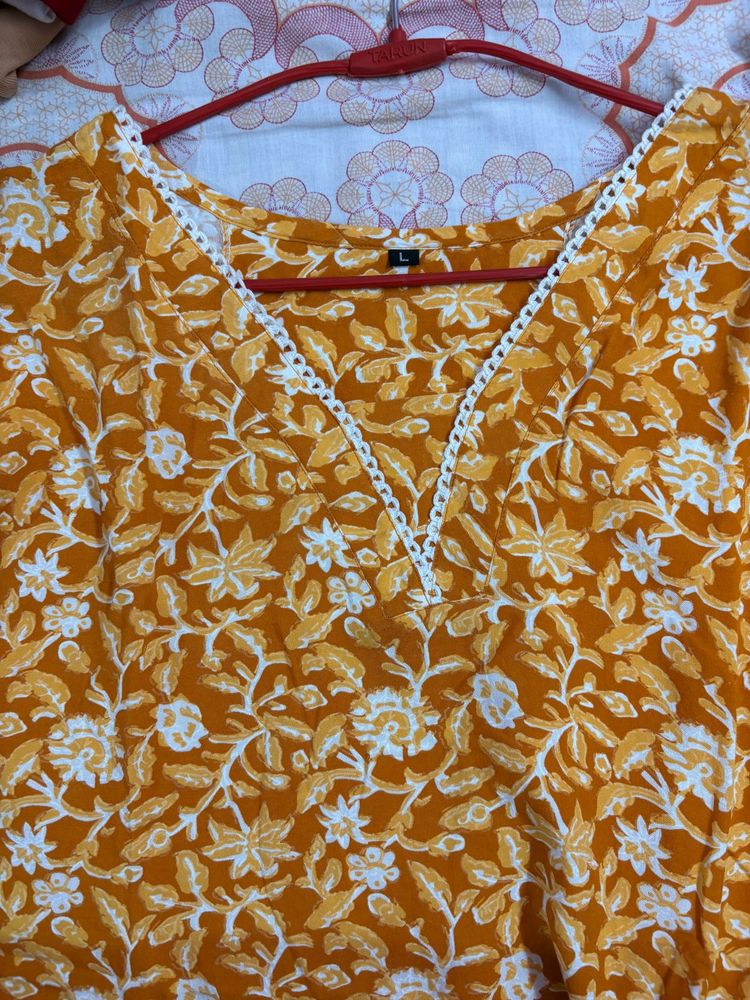 Beautiful Floral Print short kurti