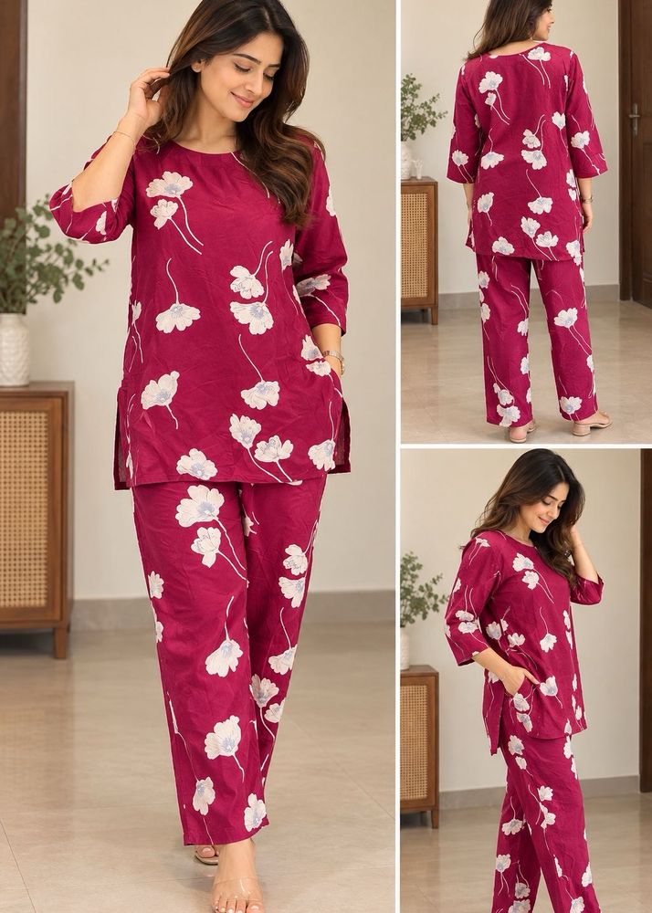 Elegant Floral Print Kurta Set