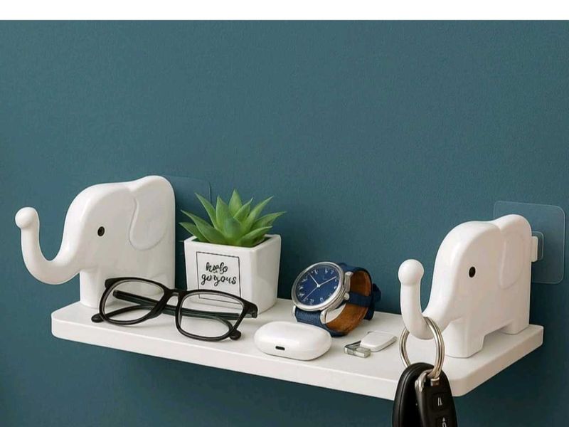 Cute Elephant Wall Hook Set