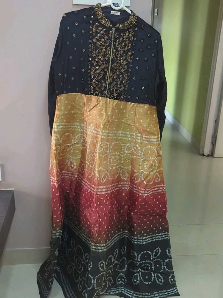 Stylish Ethnic Long dress with Embellishments