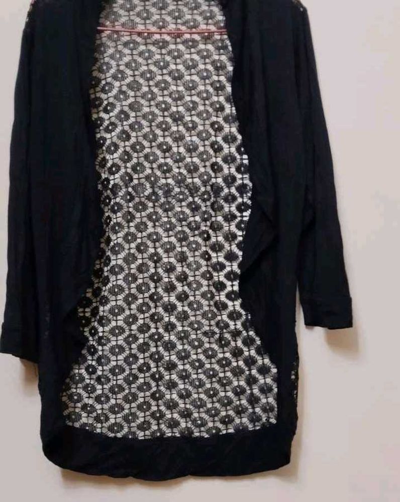 Elegant Black Lace Cardigan