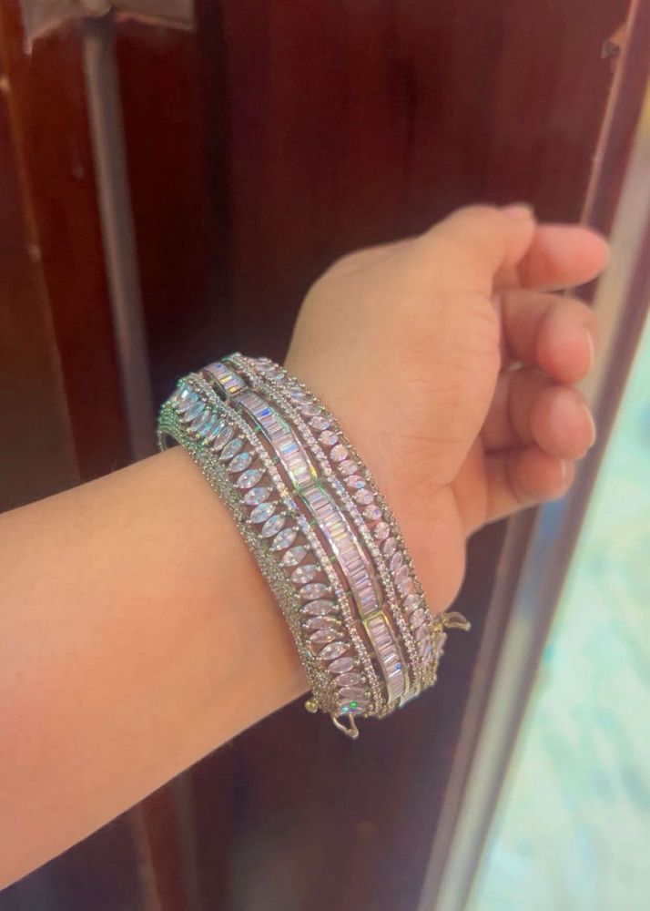 Exquisite CZ Bangle Bracelet
