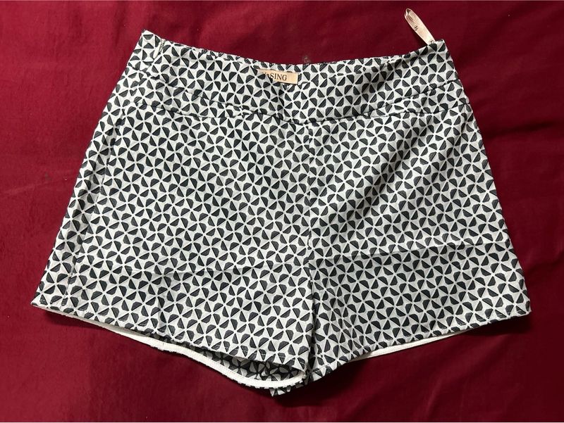 Stylish Monogram Print Shorts