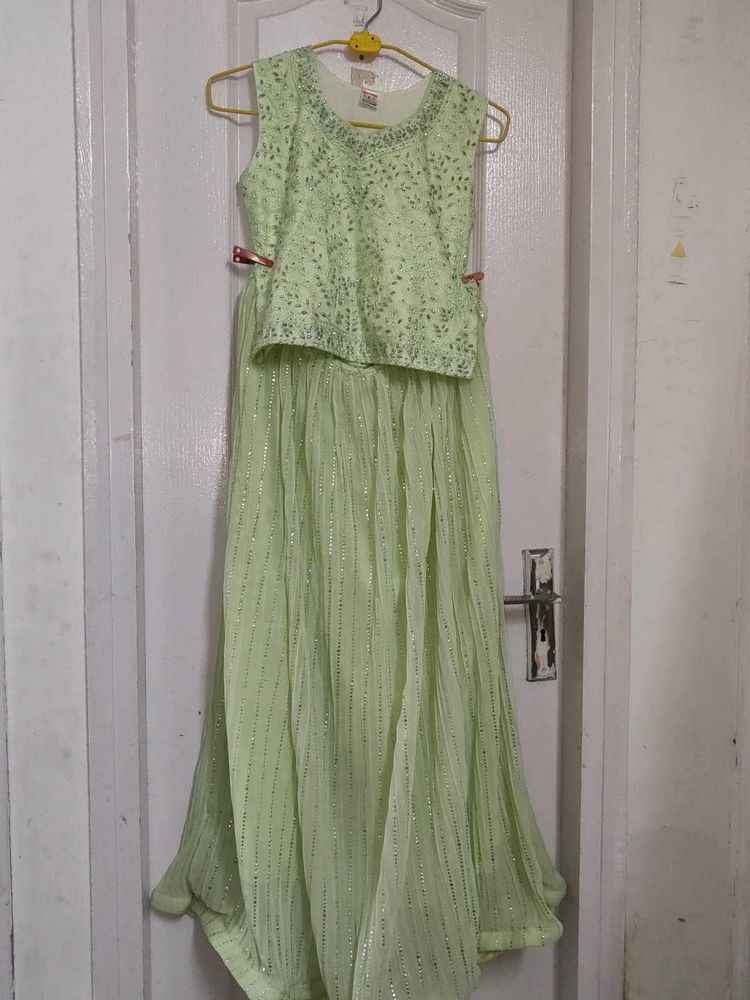 Elegant Green Ethnic Dress