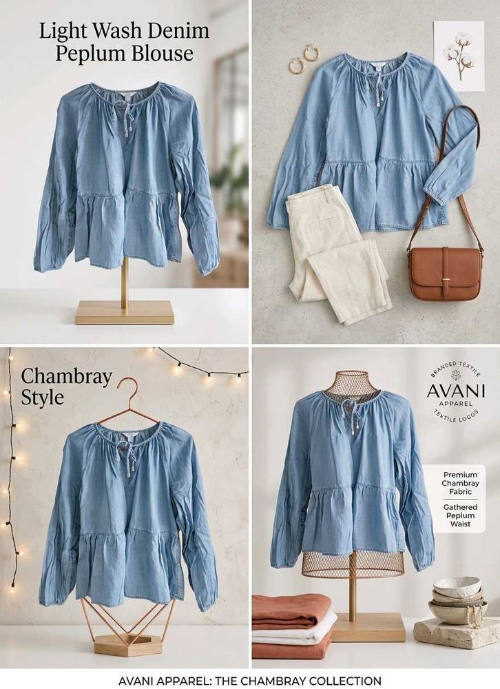 Denim Peplum Tunic