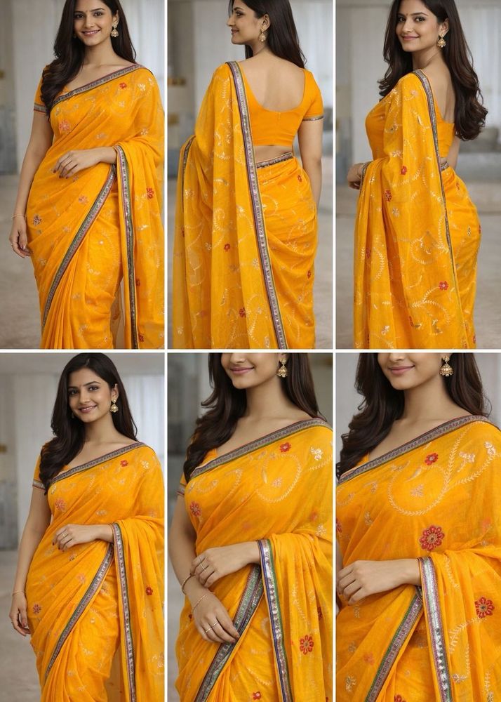 Elegant Mustard Saree